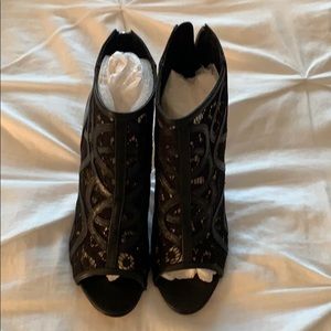 Rebecca Minkoff Black Lace Booties